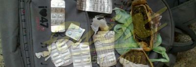 Buscaban elementos robados y encontraron una mochila con droga