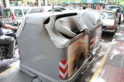 Confirman que el sospechoso de quemar contenedores iba solo