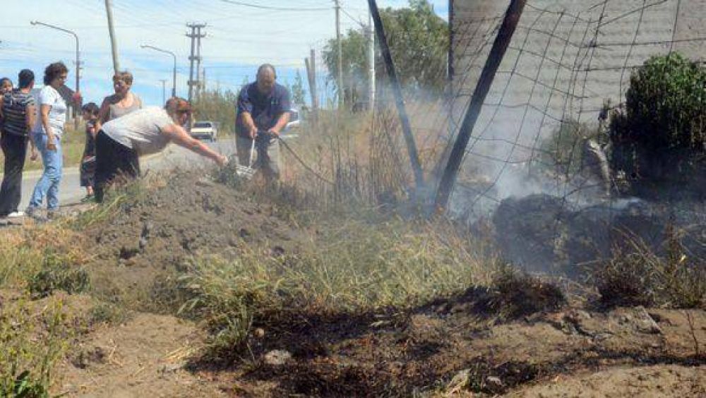 Terrenos de personal de AFIP incendiados por raz�n desconocida