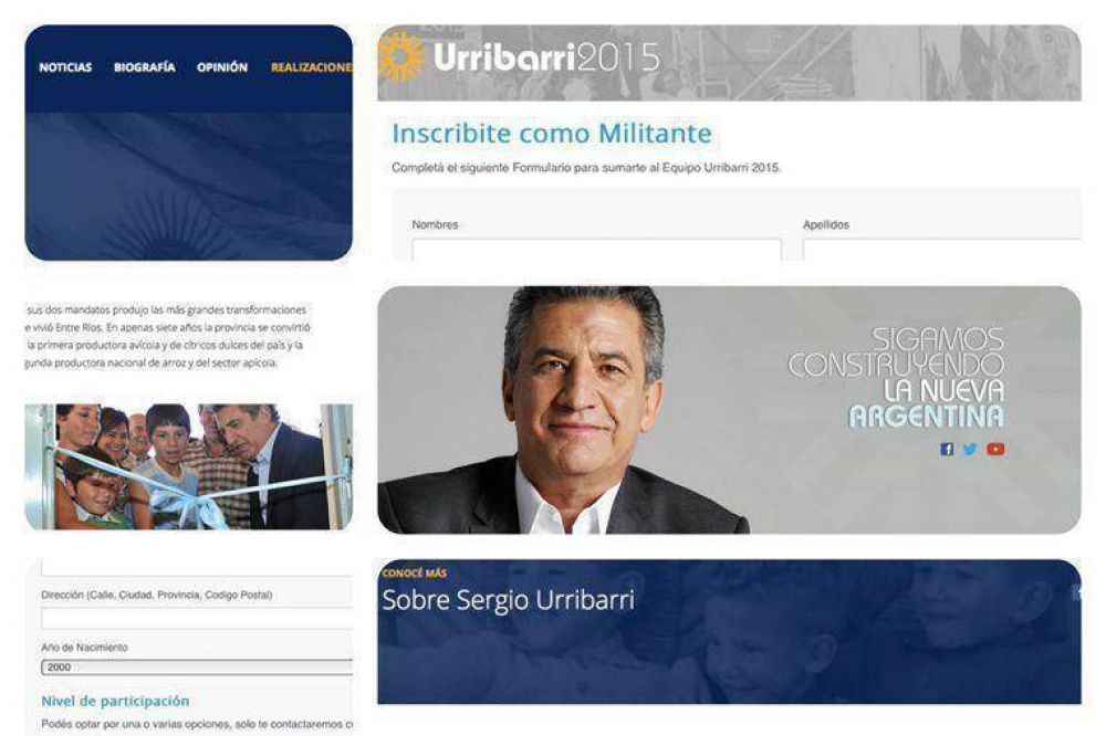 Sergio Urribarri capta militantes en la web