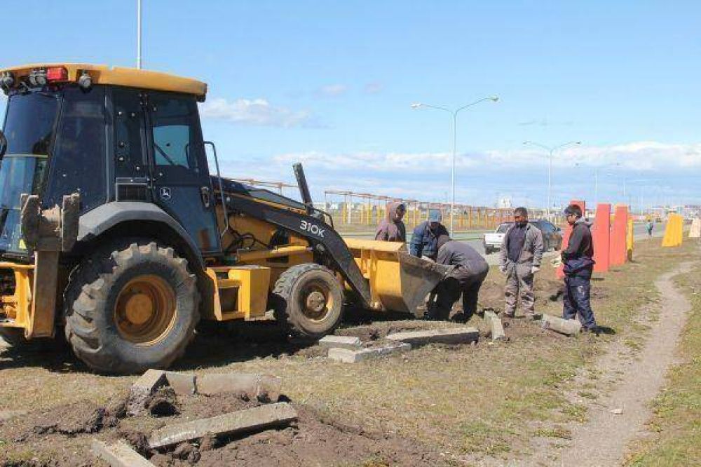 El municipio comenz� el plan de forestaci�n sobre avenida San Mart�n