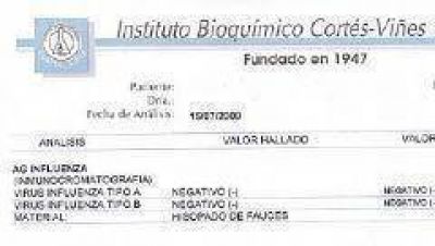 Laboratorio riojano ratifica que realiza la detecci�n del virus de Influenza tipo A o B