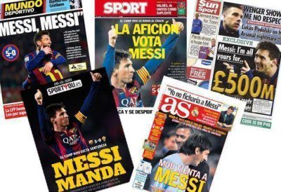 Para los medios de Espa�a, �Messi manda�