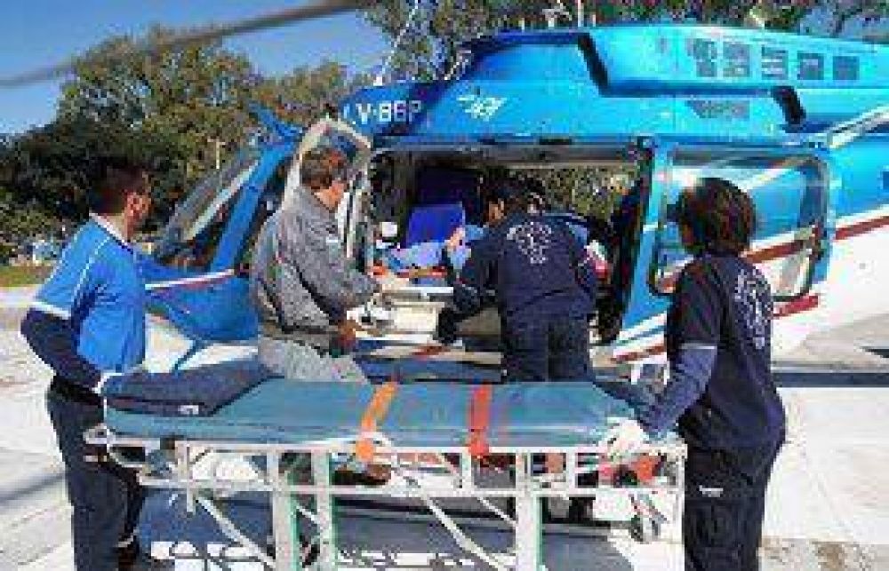 Por primera vez se atendi� un parto en un operativo de vuelo sanitario