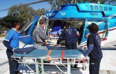 Por primera vez se atendi� un parto en un operativo de vuelo sanitario