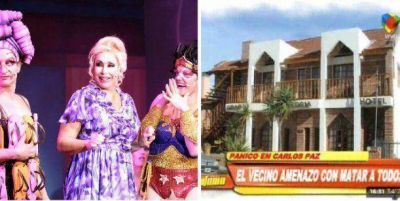 Noche de terror en Villa Carlos Paz: hombre armado amenaz� al elenco de Moria Cas�n