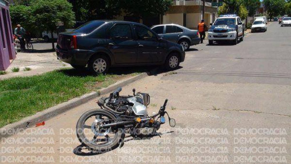 Dos heridos en un triple choque en la zona c�ntrica