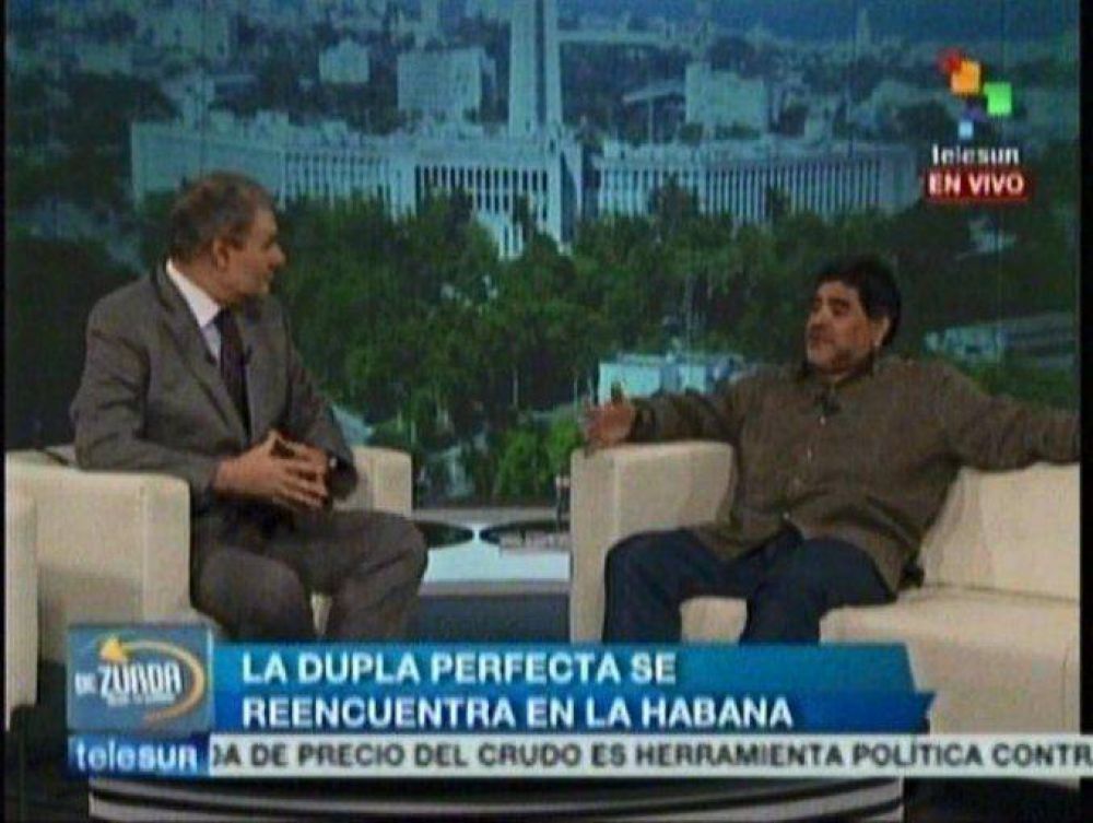 Diego Maradona volvi� a la TV y se lo dedic� a Roc�o en su aniversario