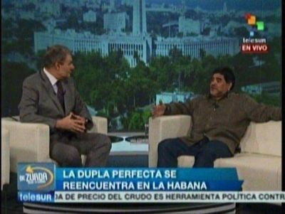Diego Maradona volvi� a la TV y se lo dedic� a Roc�o en su aniversario