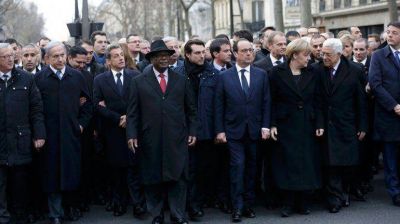 L�deres mundiales y cientos de miles de franceses marchan contra el terrorismo en Par�s