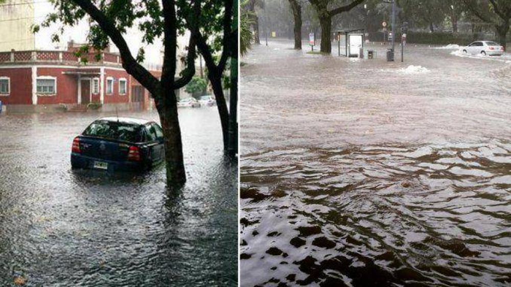 Inundaciones en la zona norte de la Ciudad por el fuerte temporal