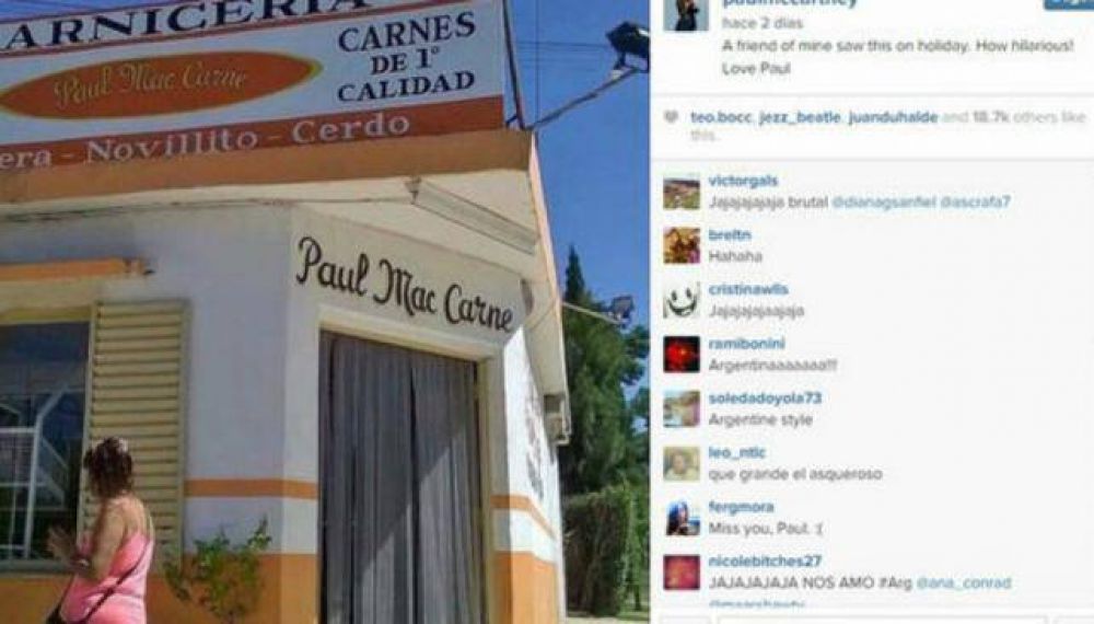 Paul McCartney se cop con una carnicera llamada Paul Mac Carne