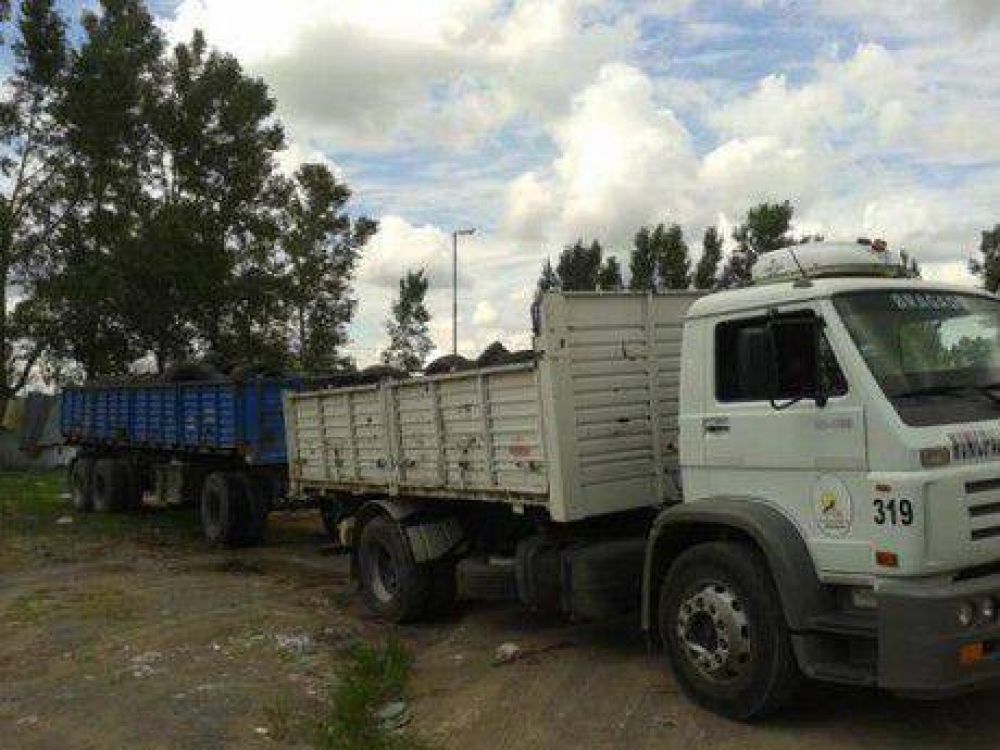 Neum�ticos en desuso de Bragado enviados al Ceamse