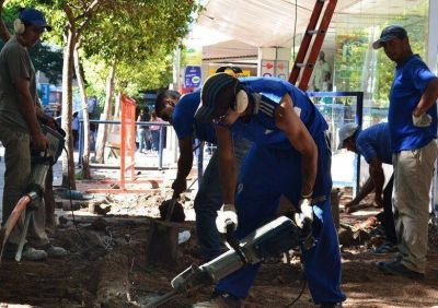 Comenzaron los trabajos en el centro de San Luis