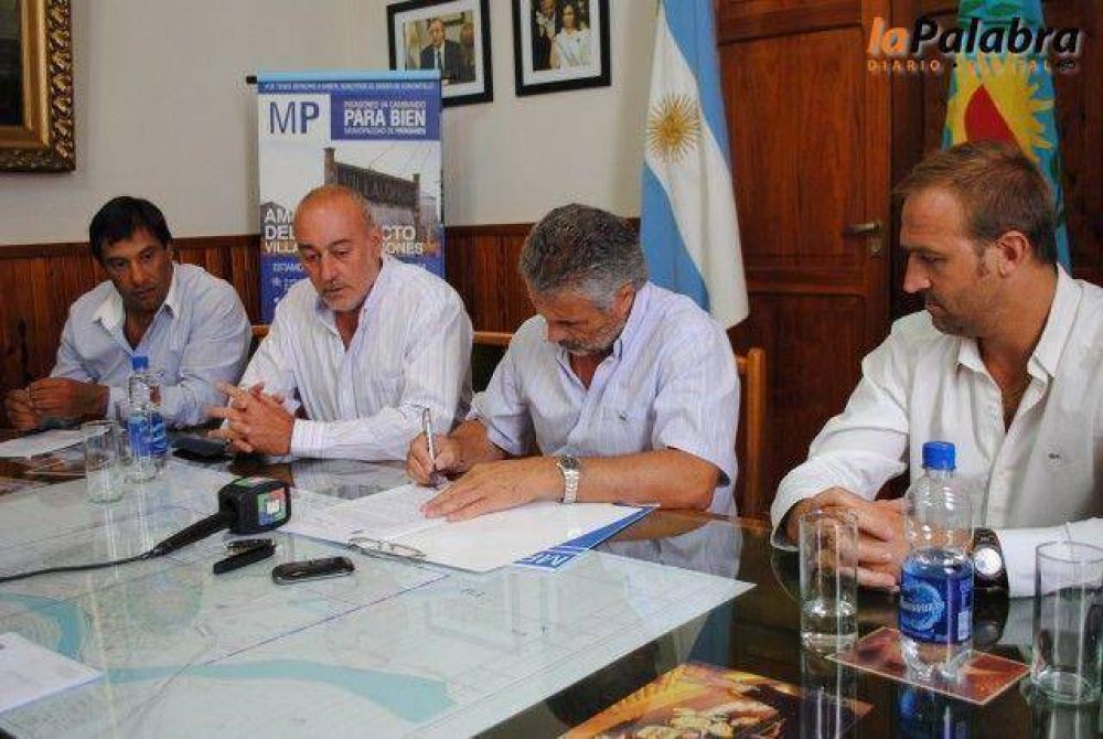 Curetti firm convenios con instituciones deportivas de Patagones 
