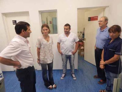 Mongel� visit� el Hospital Eva Per�n y dialog� con directivos y agentes