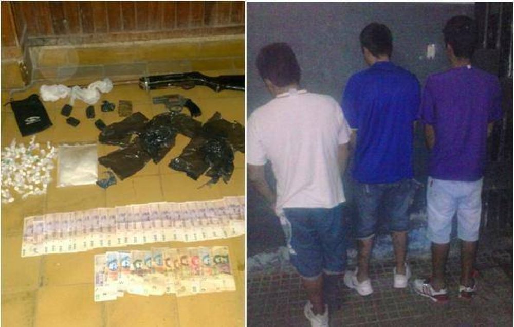 Secuestran droga y aprehenden a tres sujetos