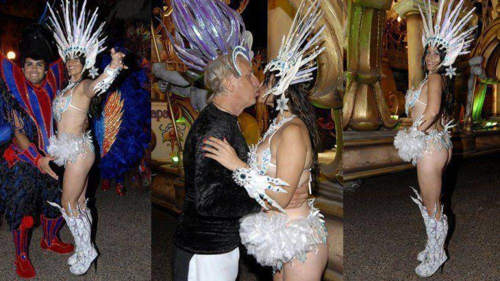 Cari Nara se calz las plumas y ense su cuerpo en el carnaval de Gualeguaych