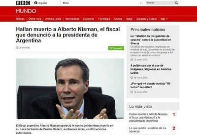 Repercusiones en el mundo por la muerte de Nisman