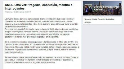 Para Cristina Kirchner, el 