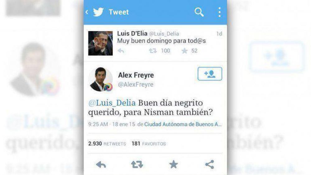 Los polmicos mensajes de Alex Freyre sobre Alberto Nisman
