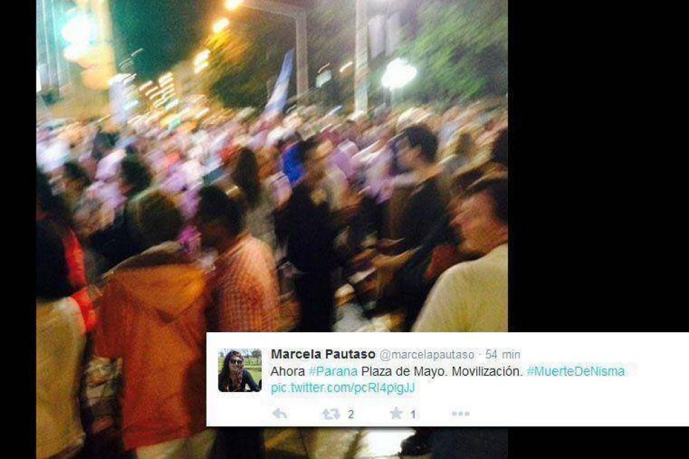 Manifestaciones en Entre R�os tras la muerte de Nisman