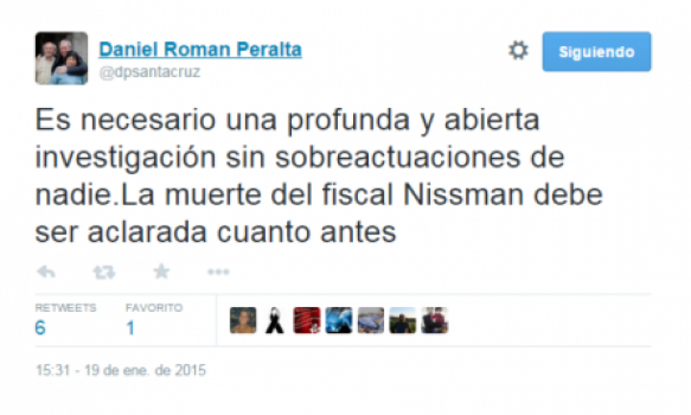 Peralta se pronunci� tras la la muerte de Nisman