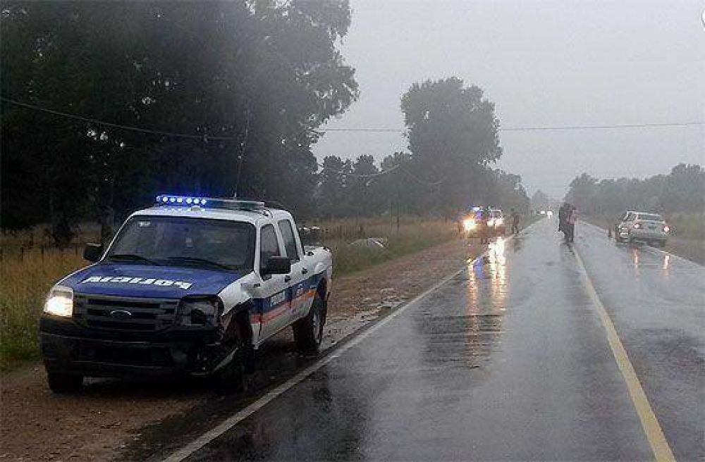 M�vil de la Comisar�a Primera involucrado en choque en Azul