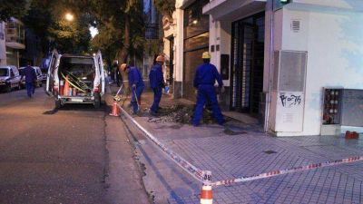 Un cable explot� y perfor� un conducto de gas en el centro