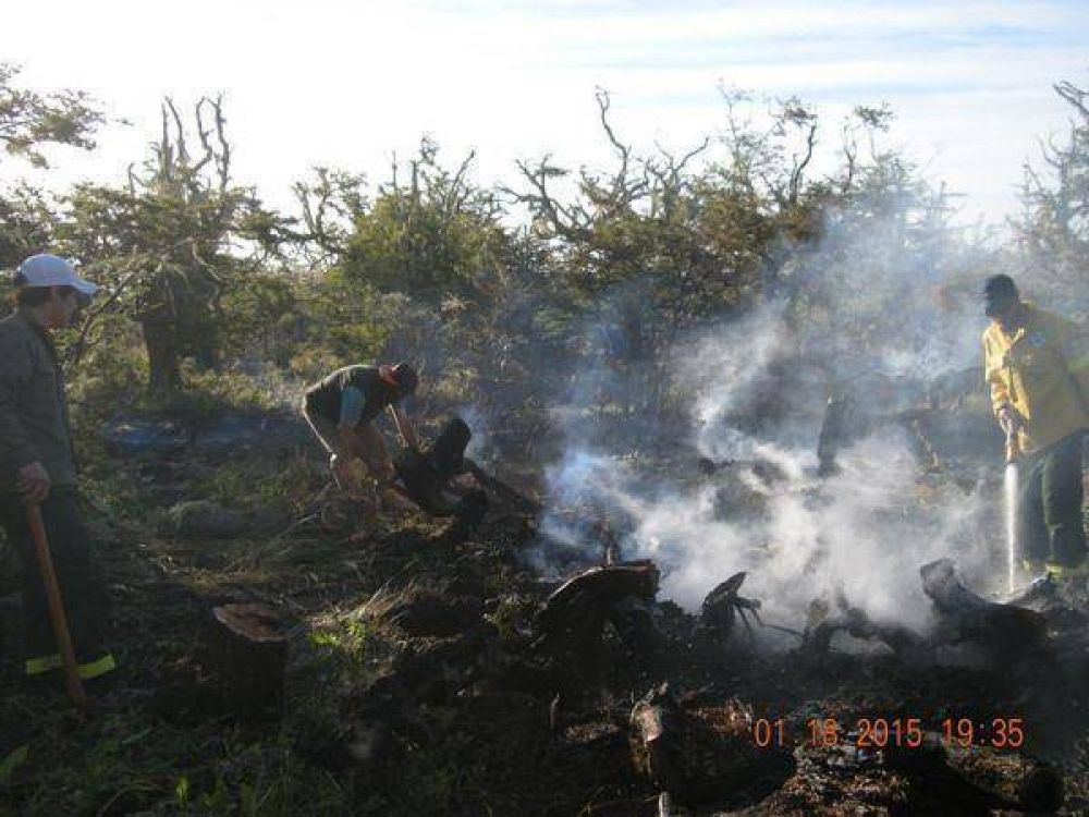 Brigadistas sofocan el tercer incendio forestal del a�o que consumi� 700 metros cuadrados 
