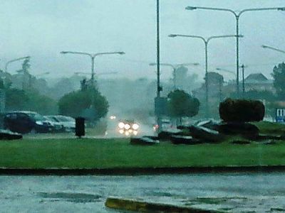 Lluvias y cortes de energ�a en Sierra de la Ventana