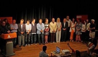 Echeverr�a junto a Scioli y Alvarez Rodriguez