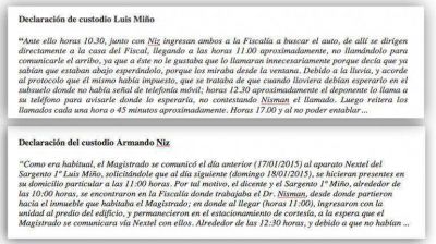 Los custodios de Nisman se contradijeron en sus declaraciones ante la Justicia