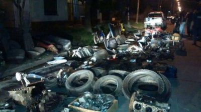 Descubren un desarmadero familiar