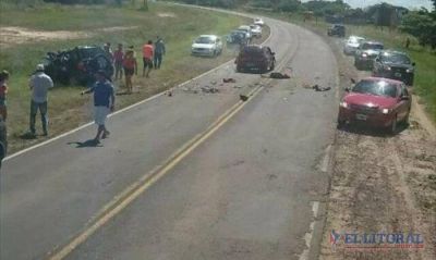 En brutal choque mueren tres personas sobre Ruta 12, cerca del acceso al Paso