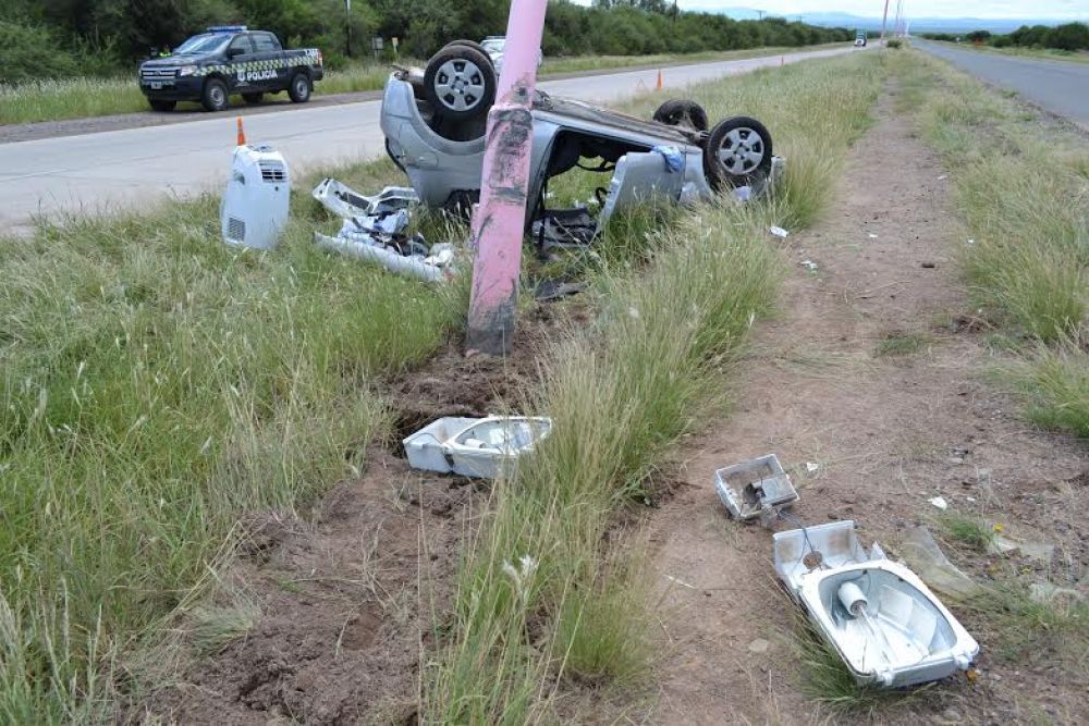 Otro vuelco en la Autopista de las Serranias Puntanas