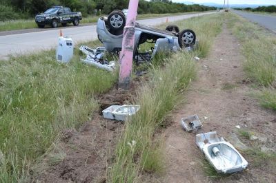 Otro vuelco en la Autopista de las Serranias Puntanas