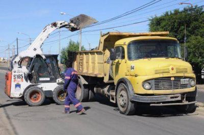 Trabajos en diferentes sectores de la ciudad