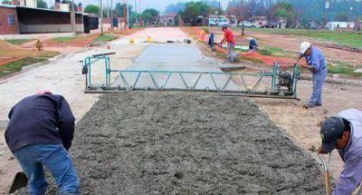 Avanzan las tareas de pavimentaci�n