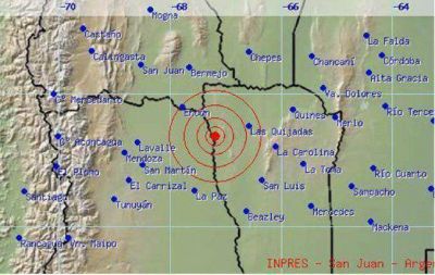 Temblor en San Juan: se sinti� en Mendoza y San Luis