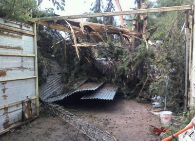 Por las intensas lluvias hay distintas zonas anegadas en San Luis