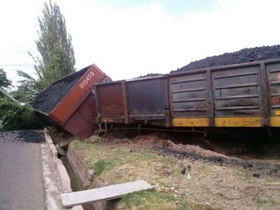 Volc� un tren en Maip�