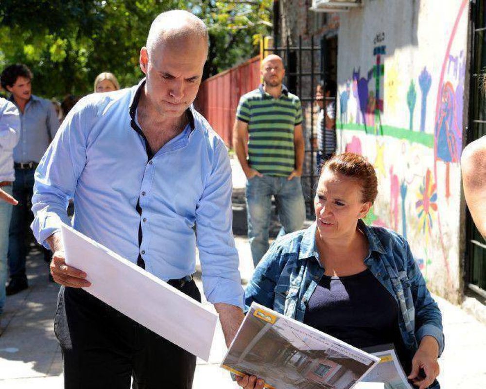 Michetti y Larreta se mostraron juntos en obras en Ciudad Oculta
