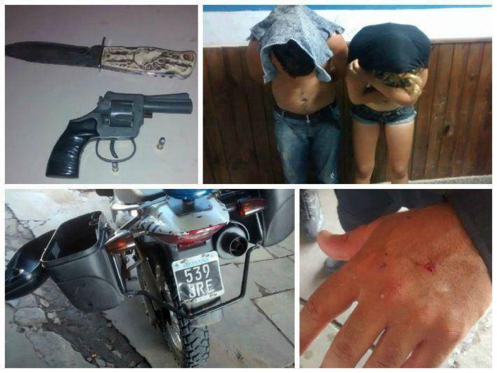 Tiroteo entre efectivos de la Caminera y vecinos de Villa Libertad termin� con dos detenidos y el secuestro de un rev�lver y un cuchillo