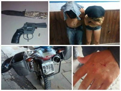 Tiroteo entre efectivos de la Caminera y vecinos de Villa Libertad termin� con dos detenidos y el secuestro de un rev�lver y un cuchillo