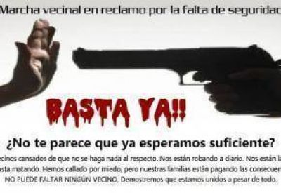 Inseguridad: Autoconvocados invitan a nueva marcha el viernes
