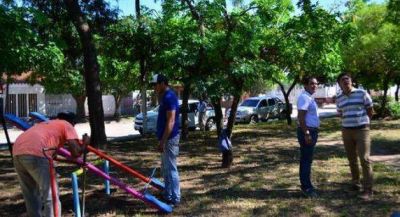 El municipio capitalino recuper� la plazoleta del barrio Bancario