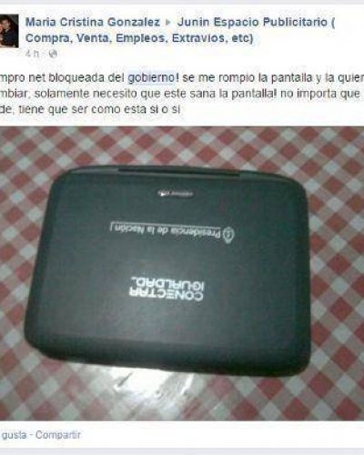 La Anses Jun�n sali� a investigar si se venden netbooks cedidas por el Estado