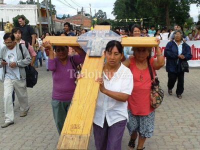 La cruz de San Dami�n lleg� al Santuario de R�o Blanco