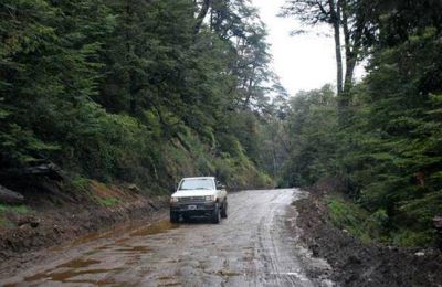 Contin�an las obras de pavimentaci�n del camino al lago Lolog